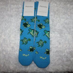 - MeUndies Supima Cotton unisex crew turtle socks lot of 2 pair brand new